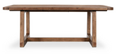 Lyra Pine Wood 80-110" Ext Dining Table Smoke Brown