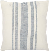 Linen Stripe Buttoned PILLOW