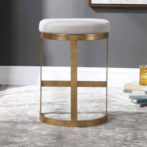 IVANNA COUNTER STOOL, GOLD - Hedi's Furniture