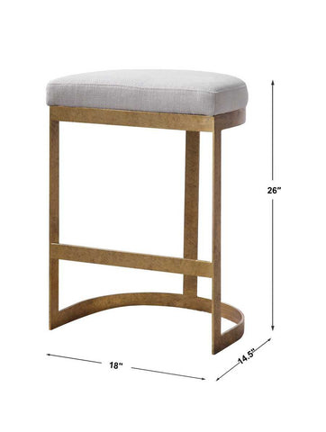 IVANNA COUNTER STOOL, GOLD - Hedi's Furniture