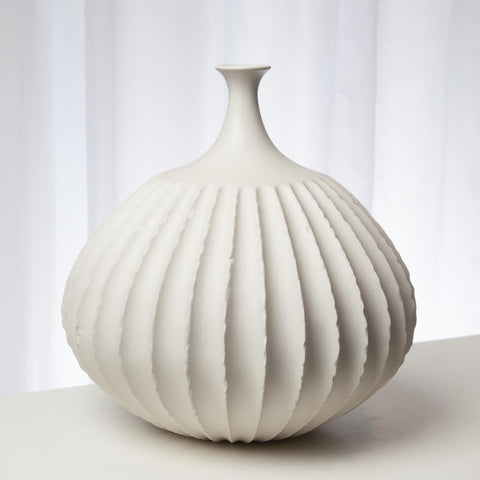 SAWTOOTH VASE COLLECTION-RUSTIC WHITE - Hedi's Furniture