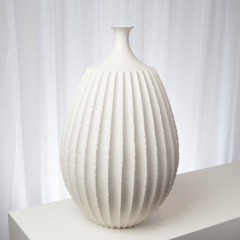 SAWTOOTH VASE COLLECTION-RUSTIC WHITE - Hedi's Furniture