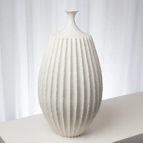 SAWTOOTH VASE COLLECTION-RUSTIC WHITE - Hedi's Furniture