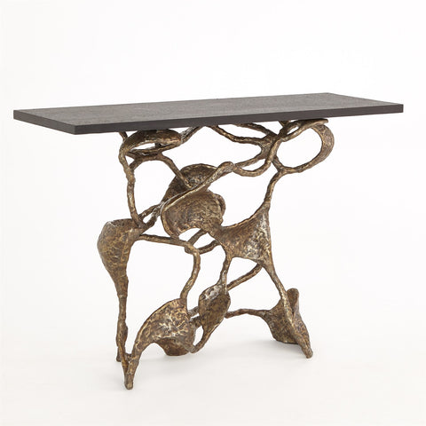 DRIFT CONSOLE-FAUX BRONZE - Hedi's Furniture