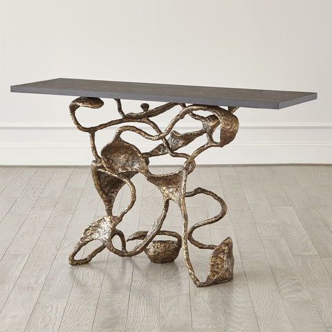 DRIFT CONSOLE-FAUX BRONZE - Hedi's Furniture