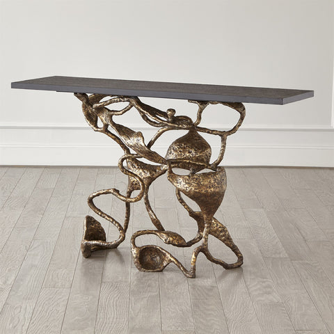 DRIFT CONSOLE-FAUX BRONZE - Hedi's Furniture