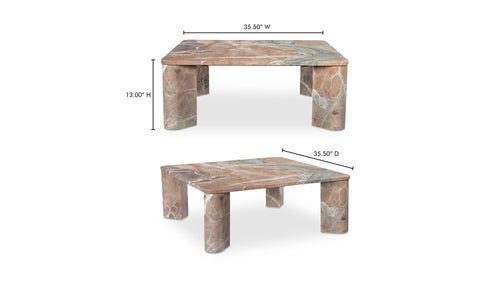 Segment Coffee Table Orange Levante Marble