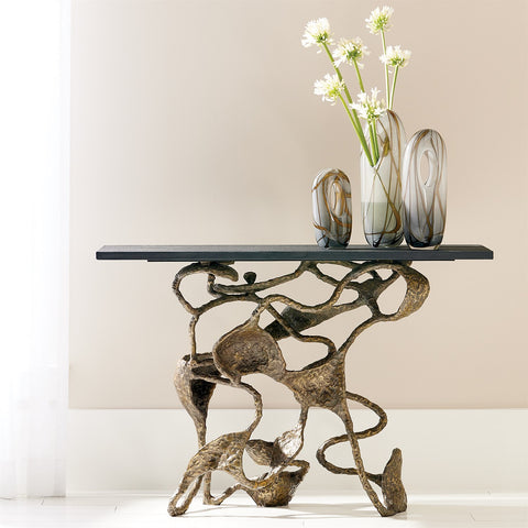 DRIFT CONSOLE-FAUX BRONZE - Hedi's Furniture