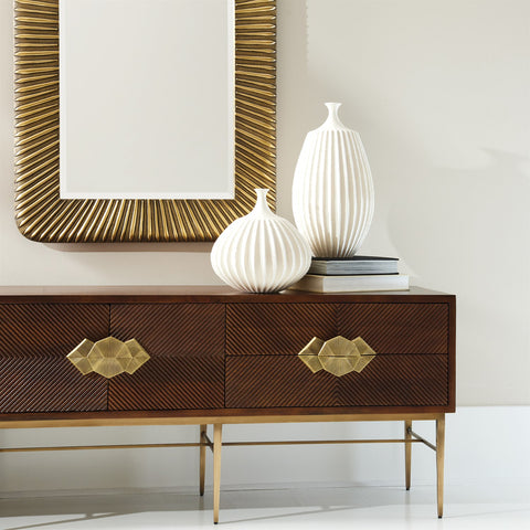 SAWTOOTH VASE COLLECTION-RUSTIC WHITE - Hedi's Furniture