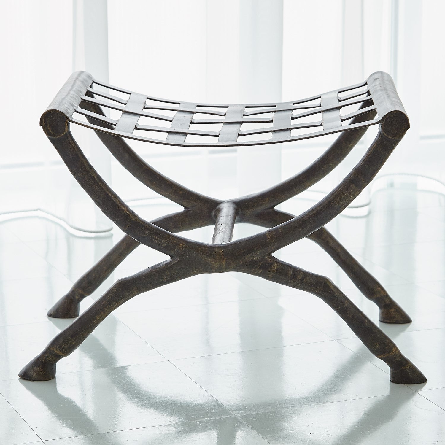 HORSE BENCH-BRONZE - Hedi's Furniture