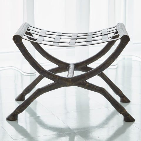 HORSE BENCH-BRONZE - Hedi's Furniture
