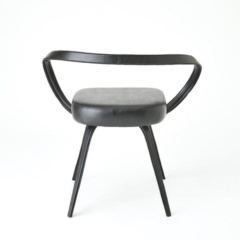 ALL LEATHER CHAIR-BLACK - Hedi's Furniture