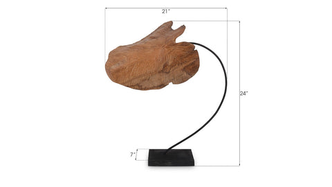 Carved Leaf Sculpture LG - Hedi's Furniture