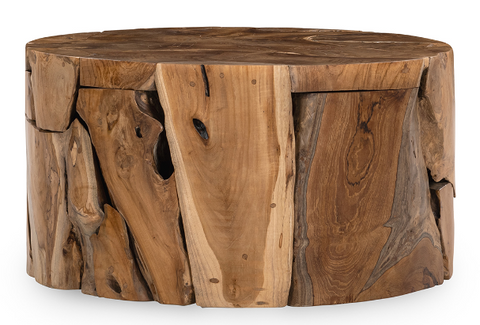 Rhea Teak Wood 32" Round Coffee Table