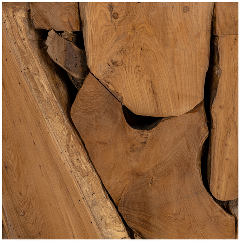 Rhea Teak Wood 32" Round Coffee Table