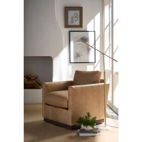 Allie Leather Swivel Chair