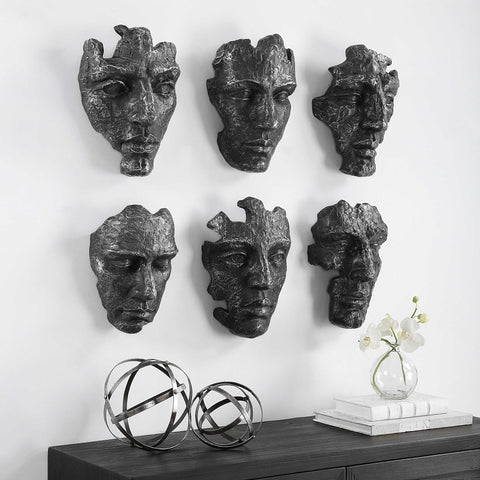 SELF-PORTRAIT WALL DECOR, GRAY, S/6 - Hedi's Furniture