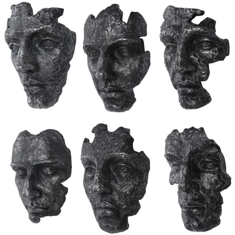 SELF-PORTRAIT WALL DECOR, GRAY, S/6 - Hedi's Furniture