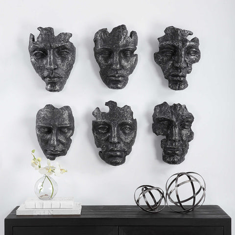 SELF-PORTRAIT WALL DECOR, GRAY, S/6 - Hedi's Furniture