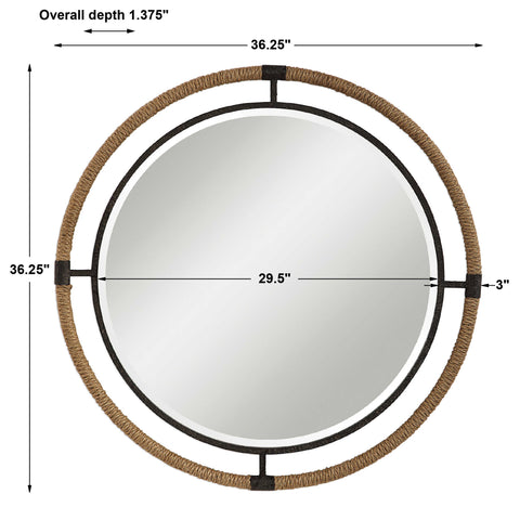 Melville Round Mirror - Hedi's Furniture