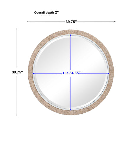 CARBET ROUND MIRROR - Hedi's Furniture