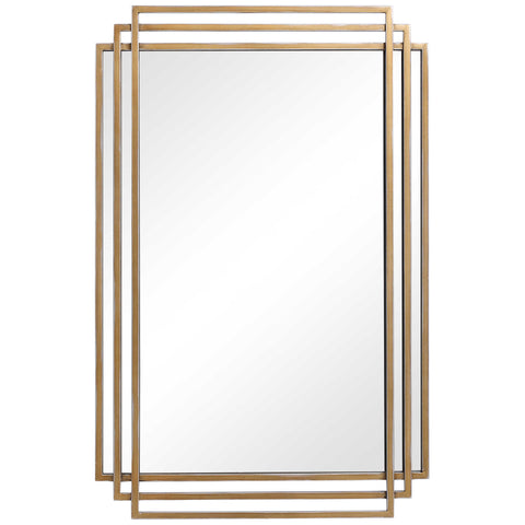 AMHERST MIRROR, GOLD - Hedi's Furniture