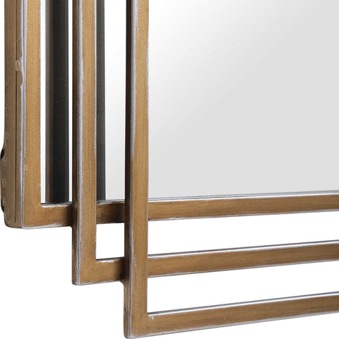 AMHERST MIRROR, GOLD - Hedi's Furniture