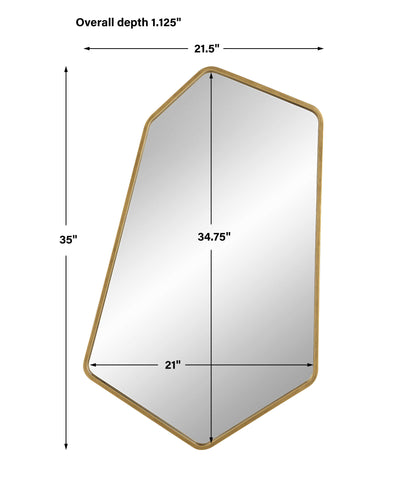 Linneah Large Mirror, Gold - Hedi's Furniture