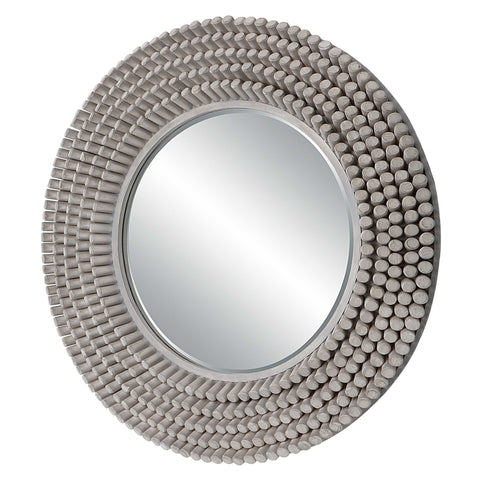 PORTSIDE ROUND MIRROR, GRAY - Hedi's Furniture