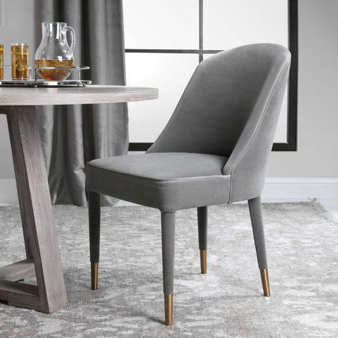 Brie Armless Chair in Gray - Hedi's Furniture