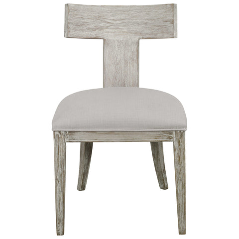 Idris Armless Chair, White - Hedi's Furniture