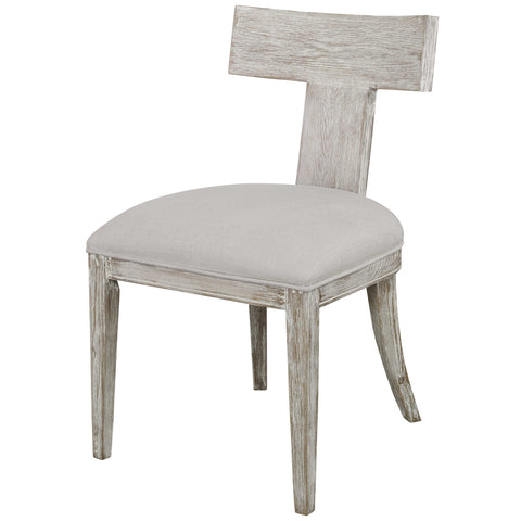 Idris Armless Chair, White - Hedi's Furniture