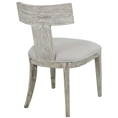 Idris Armless Chair, White - Hedi's Furniture