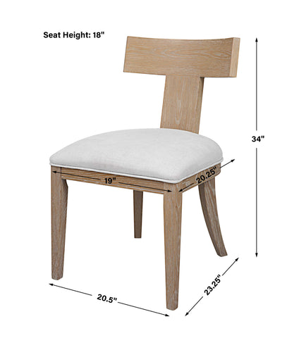 Idris Armless Chair, Natural - Hedi's Furniture