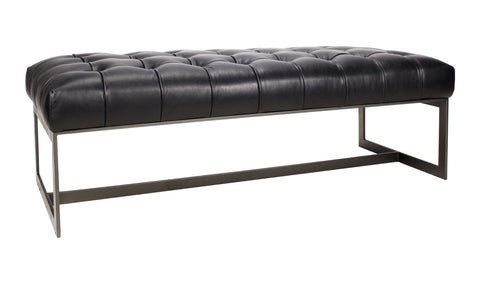 Wyatt Leather Bench - Hedi's Furniture