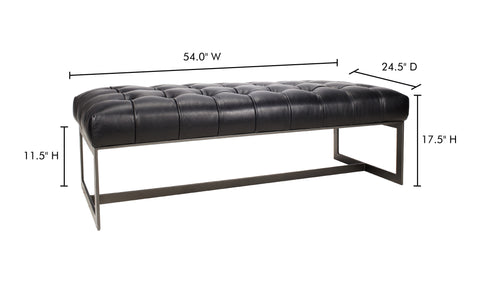 Wyatt Leather Bench - Hedi's Furniture
