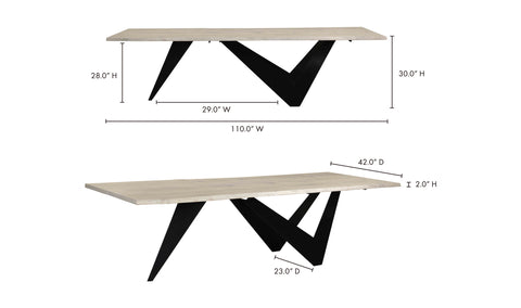 BIRD DINING TABLE LARGE - Hedi's Furniture