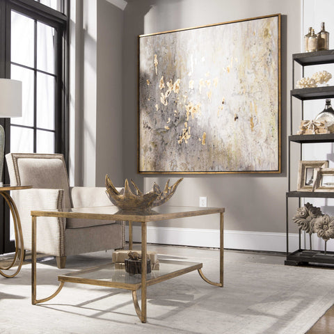 Golden Raindrops Hand Painted Canvas - Hedi's Furniture