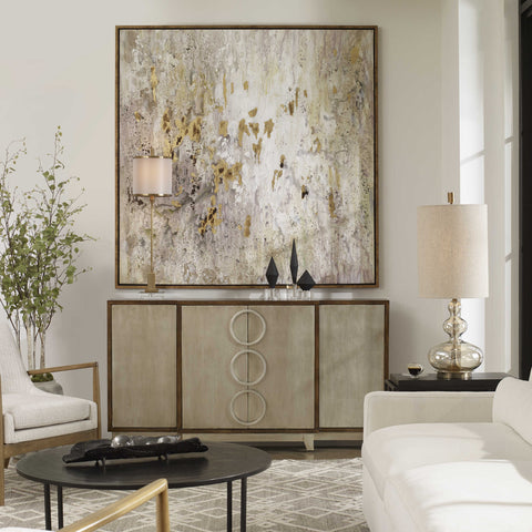 Golden Raindrops Hand Painted Canvas - Hedi's Furniture