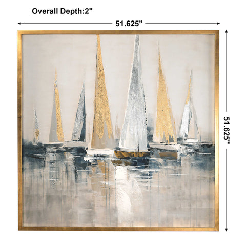Regatta Hand Painted Canvas - Hedi's Furniture